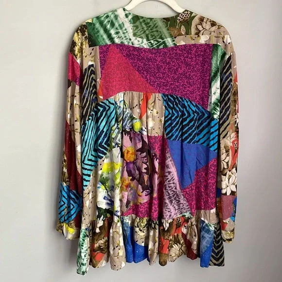 Anthropologie Conditions Apply Multicolor Tunic Top Size Large - Picture 4 of 10